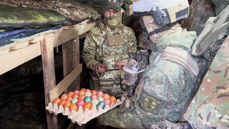 Военнослужащие группировки "Восток" встретили Пасху в зоне СВО