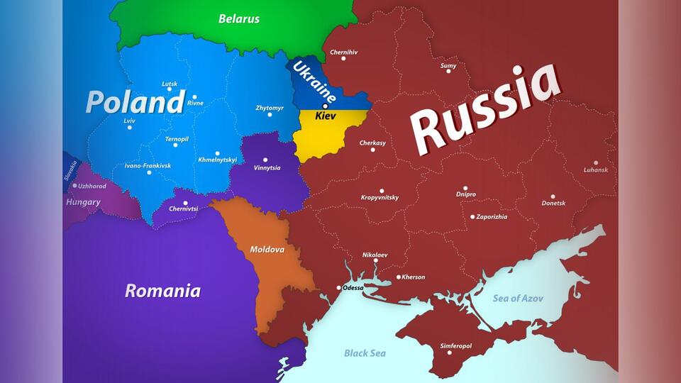 В Совбезе показали карту с отошедшими другим странам регионами Украины —27.07.2022 — В мире на РЕН ТВ