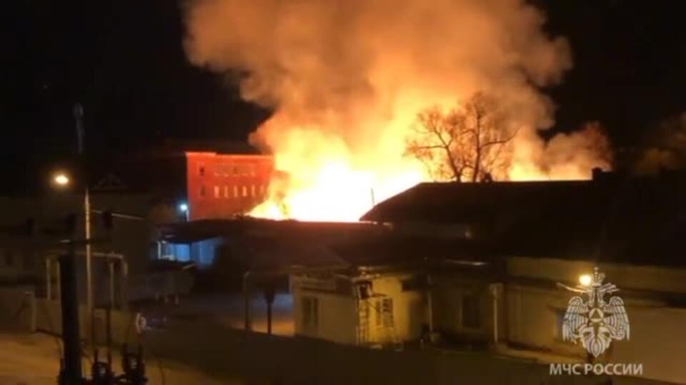Крупный пожар вспыхнул в подмосковном Орехово-Зуево
