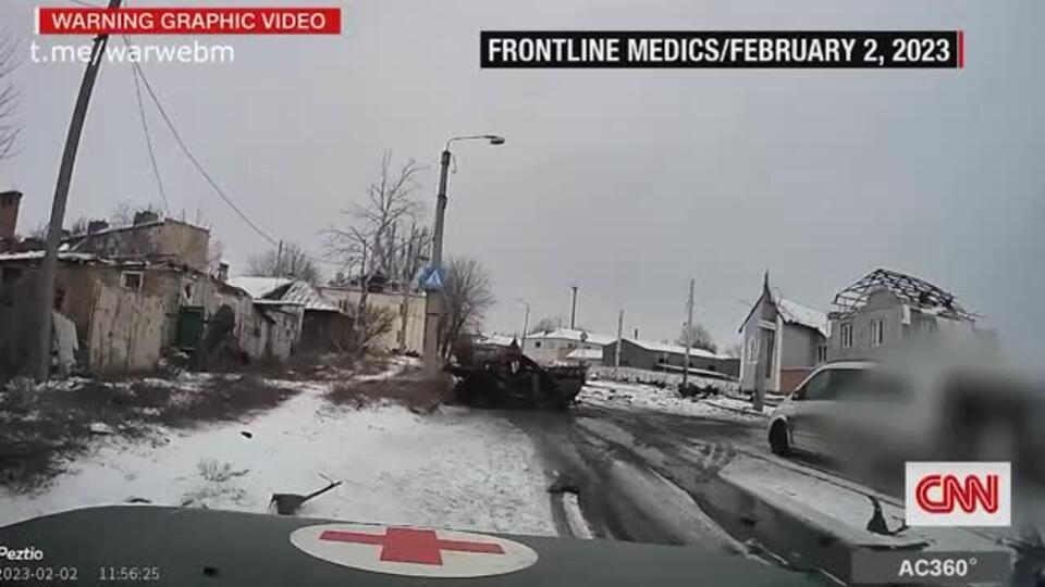 Кадры уничтожения машины с наемниками из США в Артемовске