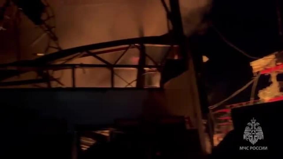 В Подмосковье произошел крупный пожар на складе
