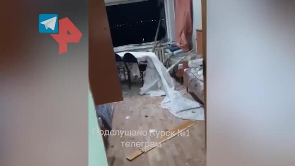 Видео из общежития в Курске, где ураган унес жизнь студента