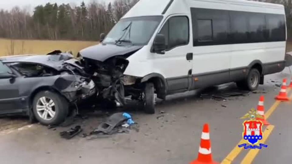 Девять человек пострадали в аварии с микроавтобусом под Калининградом