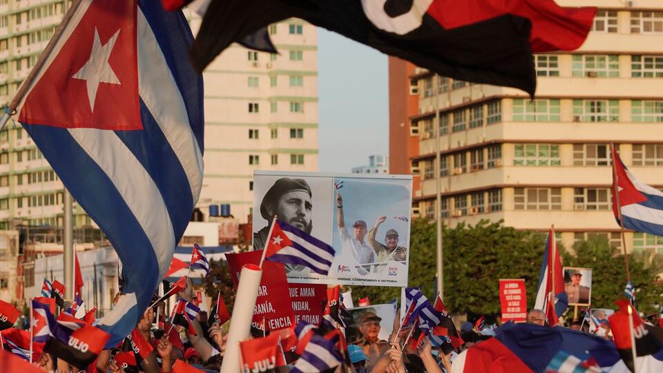 Массовый митинг в поддержку властей Кубы прошел в Гаване