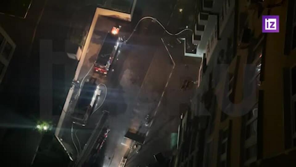 РЕН ТВ публикует кадры из купола дома в Белгороде, где произошел пожар