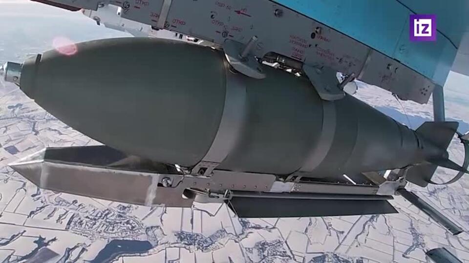 Су-34 сбросил бомбы ФАБ-500 на укрепрайон ВСУ под Авдеевкой