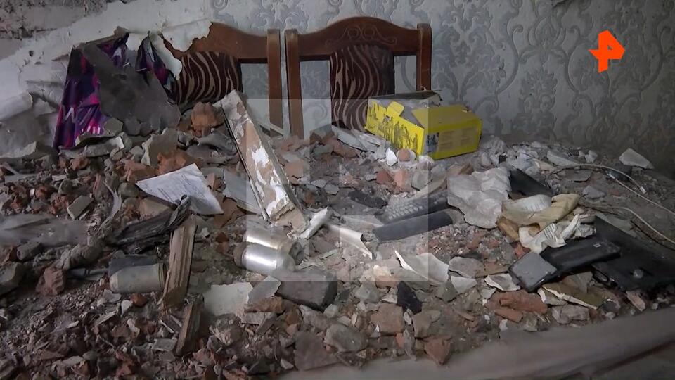 Кадры изнутри дома в Карабулаке, где уничтожили шесть боевиков