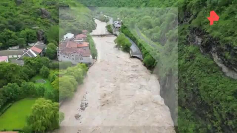 Кадры наводнения в Армении