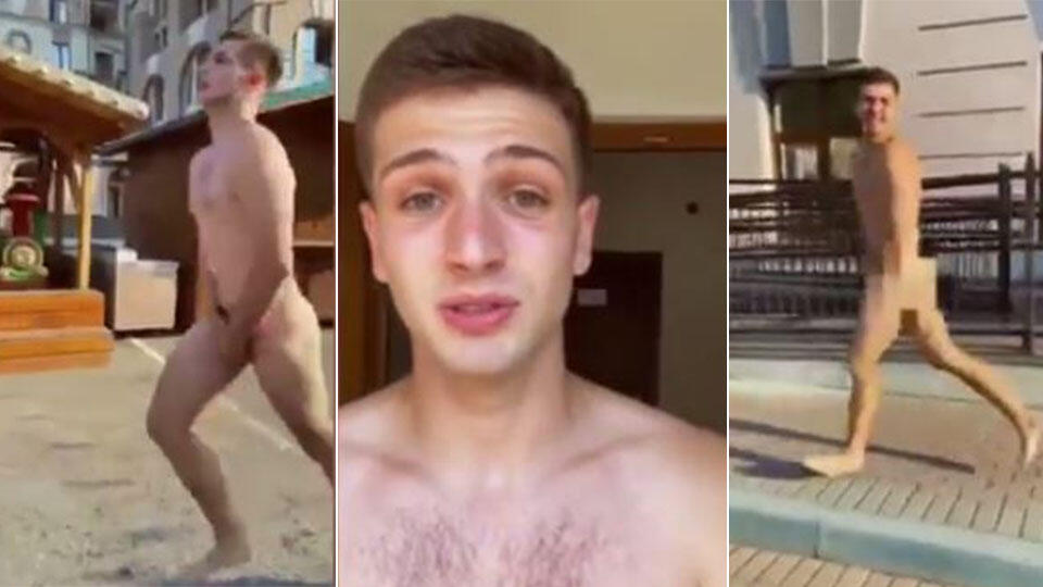 Видео: блогер устроил голый забег в Сочи и попал в полицию
