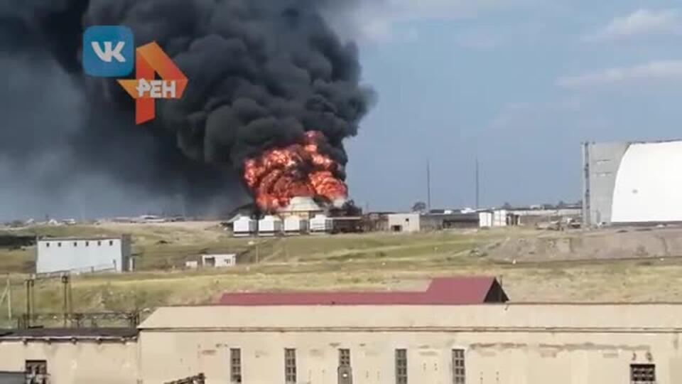 Крупный пожар на руднике в Соликамске