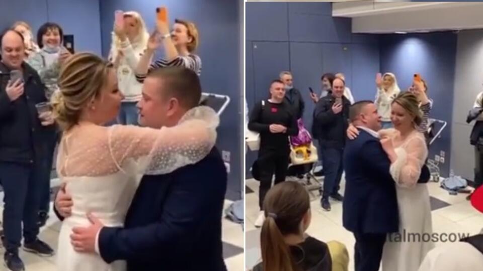 Пара устроила свадьбу в аэропорту Домодедово из-за задержки рейса