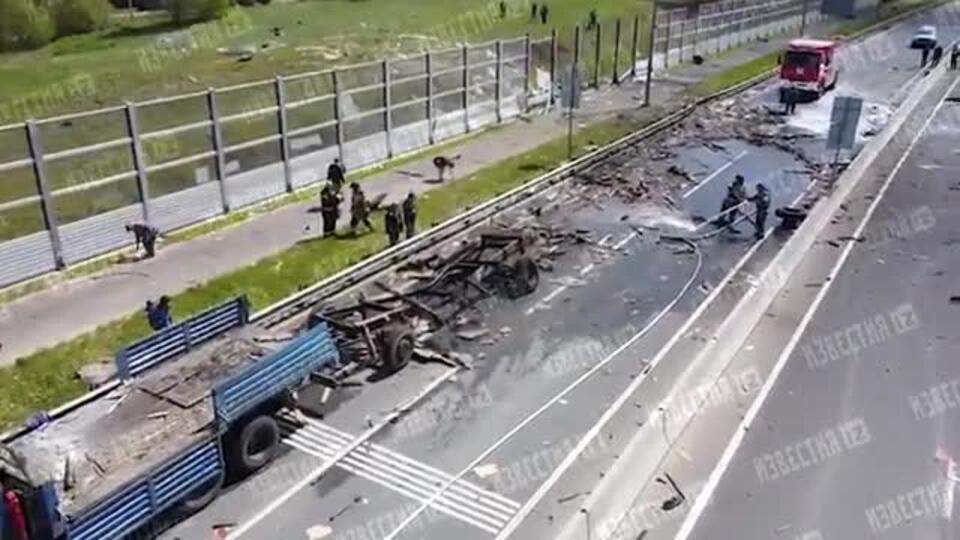 Видео последствий жесткого ДТП на Ярославском шоссе в Москве