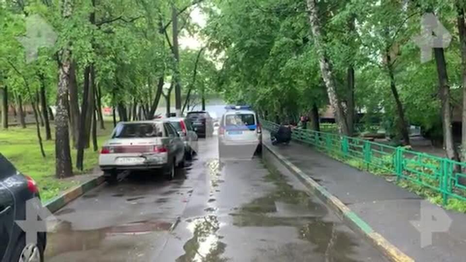 Видео с места стрельбы на юге Москвы