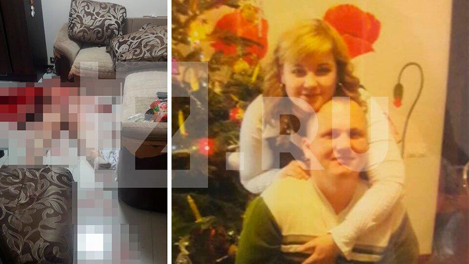 РЕН ТВ публикует кадры с места, где мужчина зарезал жену в Подольске