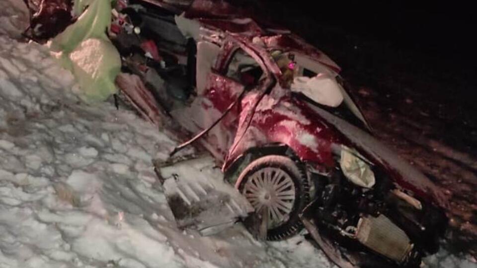 Женщина-водитель влетела в грузовик и погибла в Омской области
