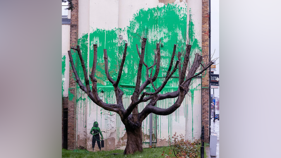 Уличный художник Бэнкси создал новую работу в Лондоне