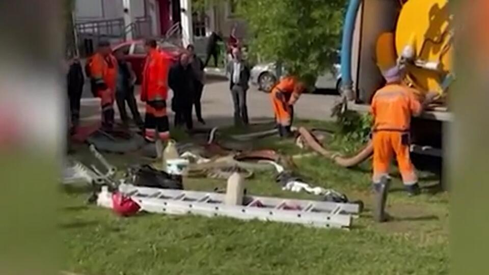 Пытались спасти своего упавшего товарища. Фото: © Скриншот видео
