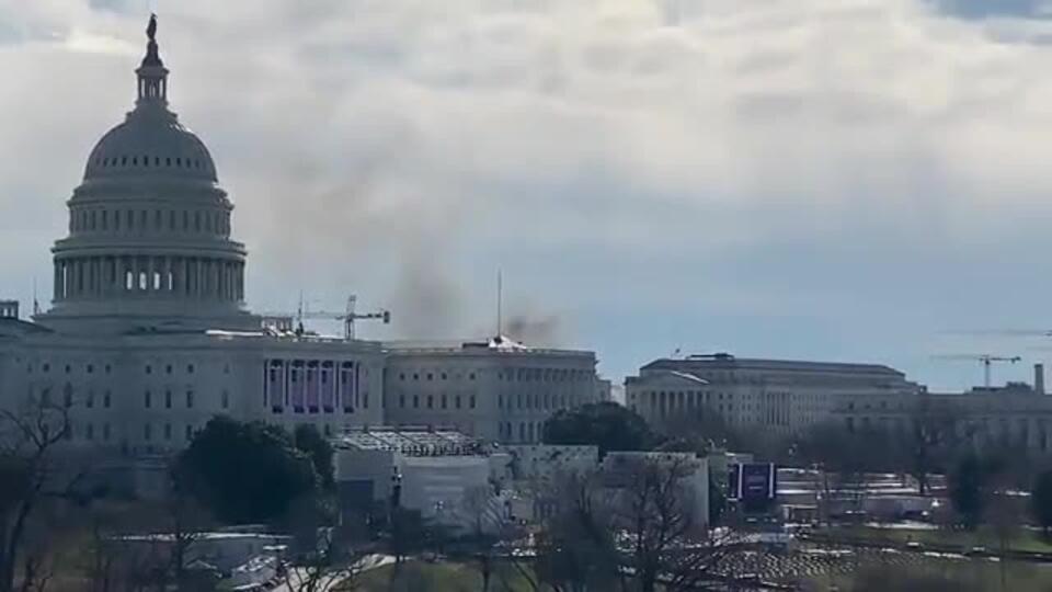 Над Капитолием пошел дым, участников репетиции инаугурации эвакуируют