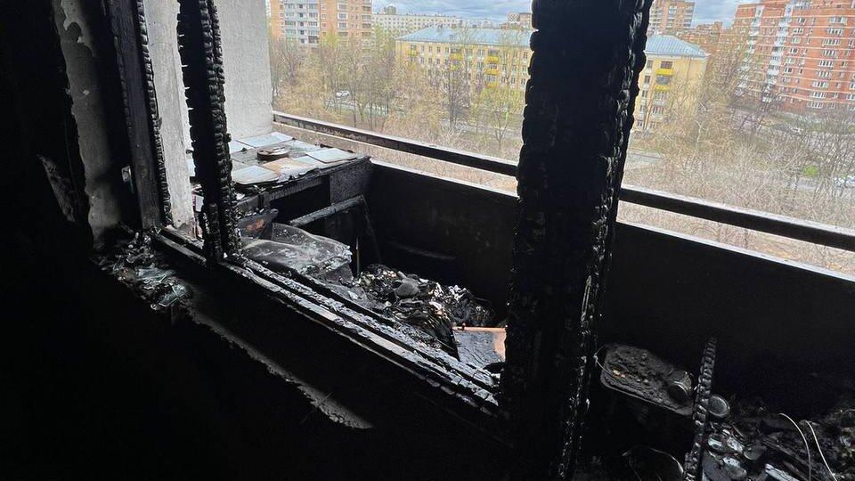 Девочка пострадала при пожаре в московской квартире