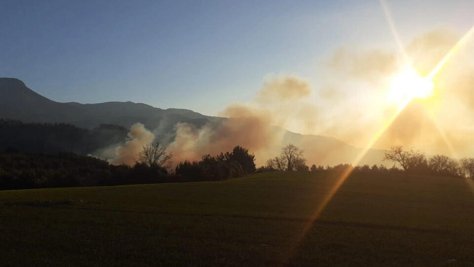 Лесной пожар вспыхнул в турецком Османие