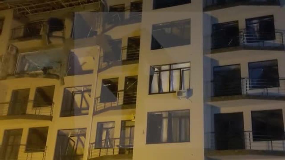 Видео последствий взрыва в жилой многоэтажке в Сочи