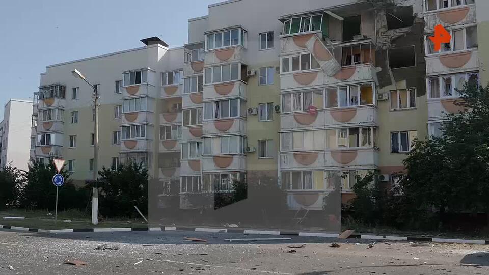 Дрон ВСУ попал в жилую пятиэтажку в Шебекино