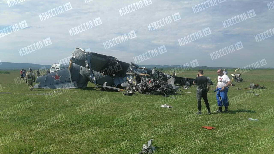 Первое видео с места крушения самолета, где погибли 7 человек