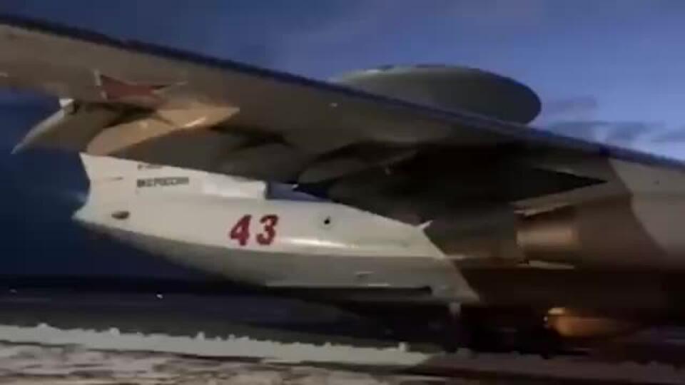 Минобороны Белоруссии показало видео с российским самолетом А-50