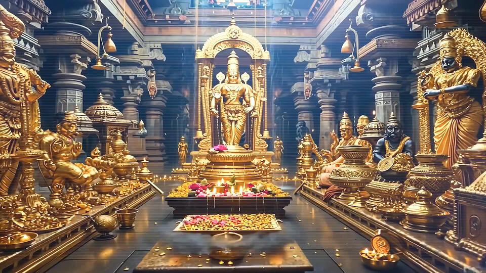Храм, который называют самым богатым в мире. Фото: © Кадр из программы "Невероятно интересные истории", РЕН ТВ